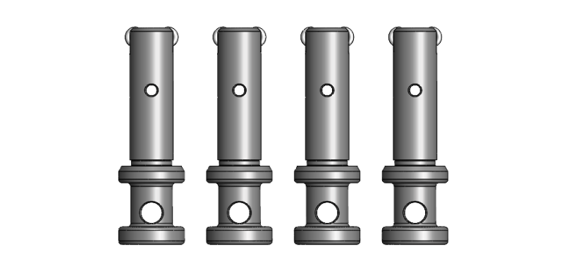 (Set of 4) LTAC Extended Length Take Down Pins - Aids in Faster Removal!