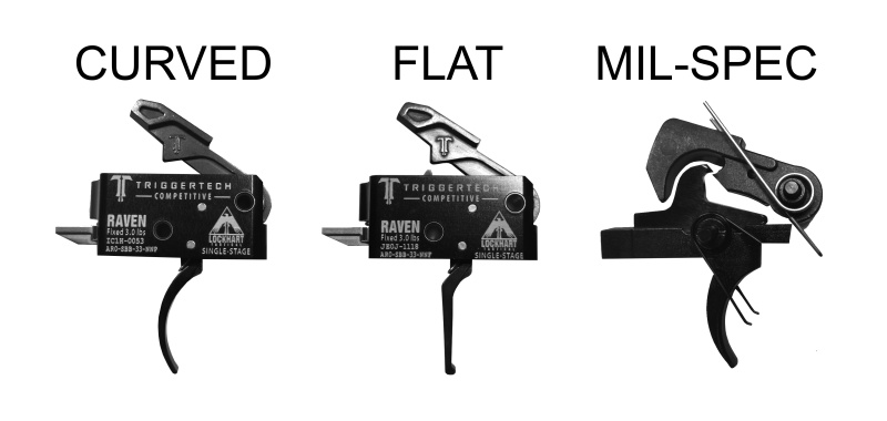 TriggerTech Raven Competition 3lb Single Stage Trigger + Anti Walk Pins